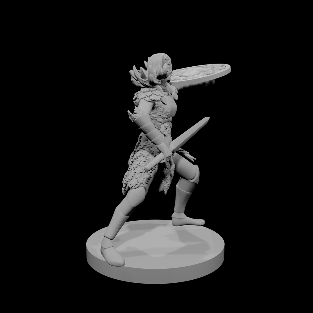 Female Eladrin Fighter Shield Bash