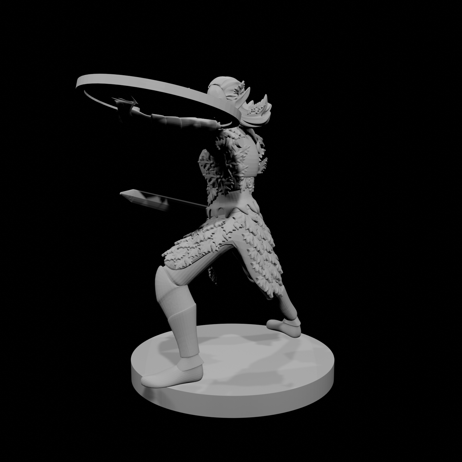 Female Eladrin Fighter Shield Bash