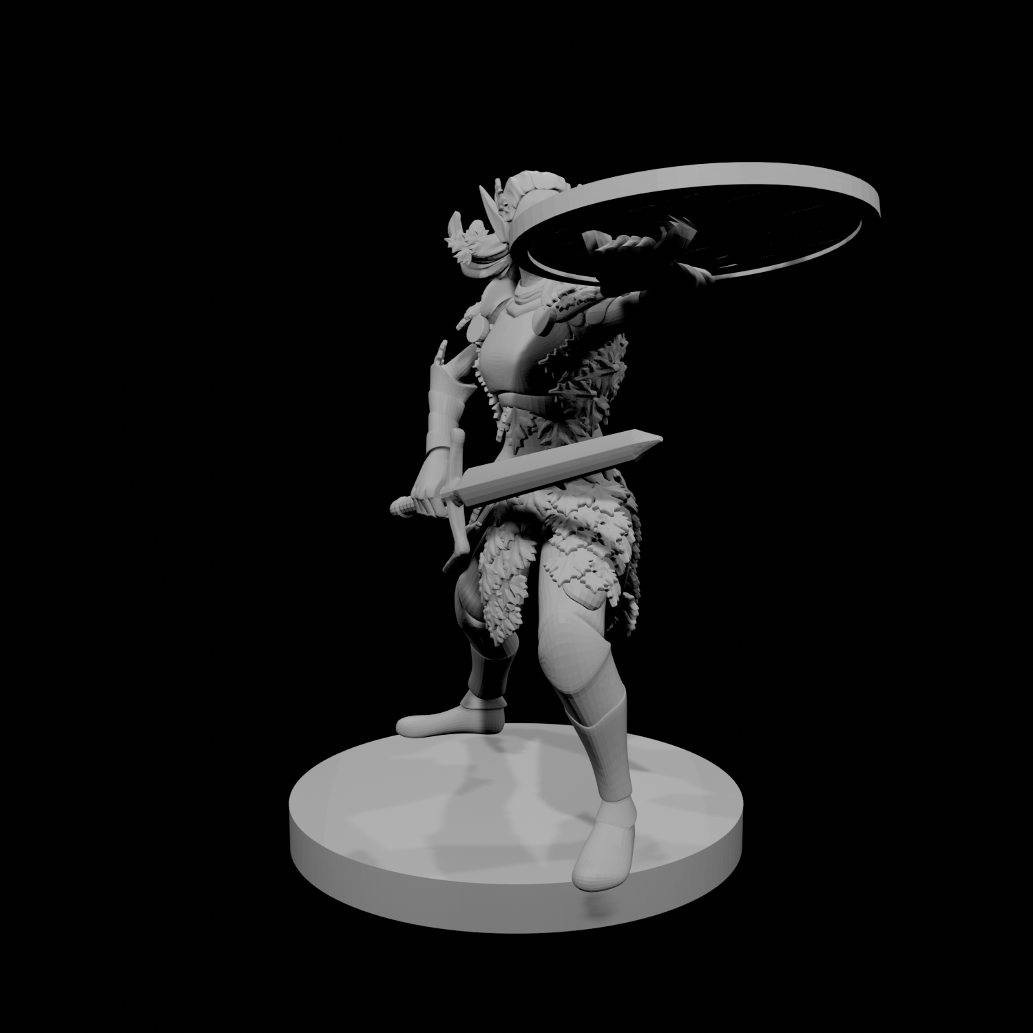 Female Eladrin Fighter Shield Bash
