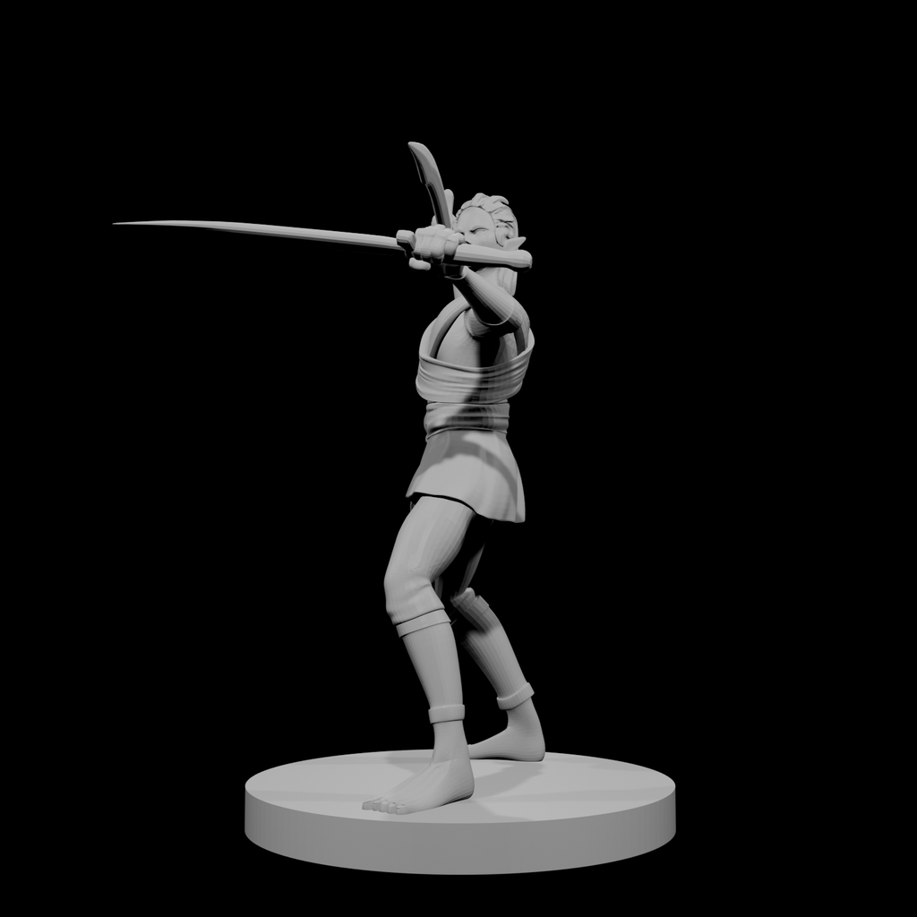 Female Elven Two Scimitar Jungle Fighter