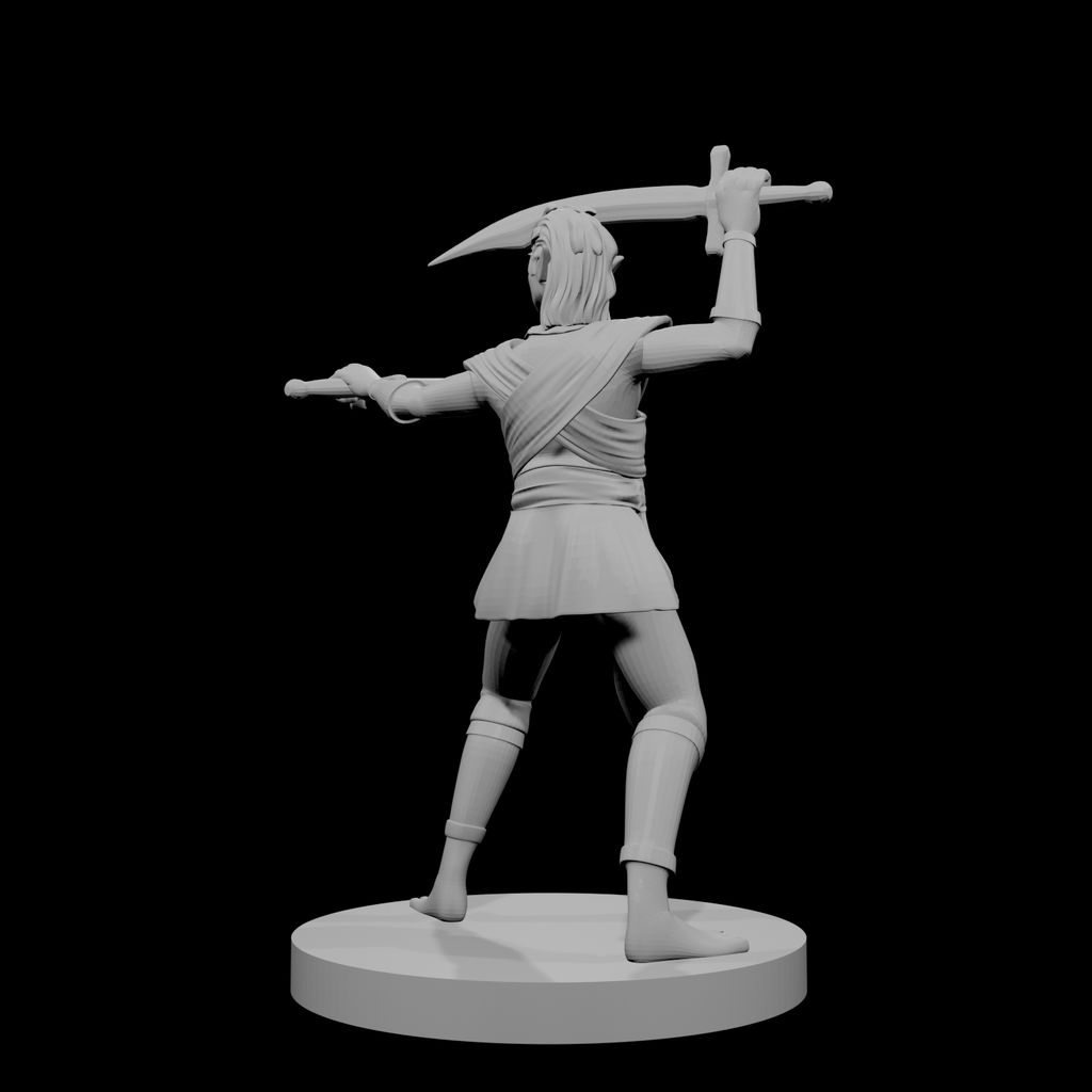 Female Elven Two Scimitar Jungle Fighter