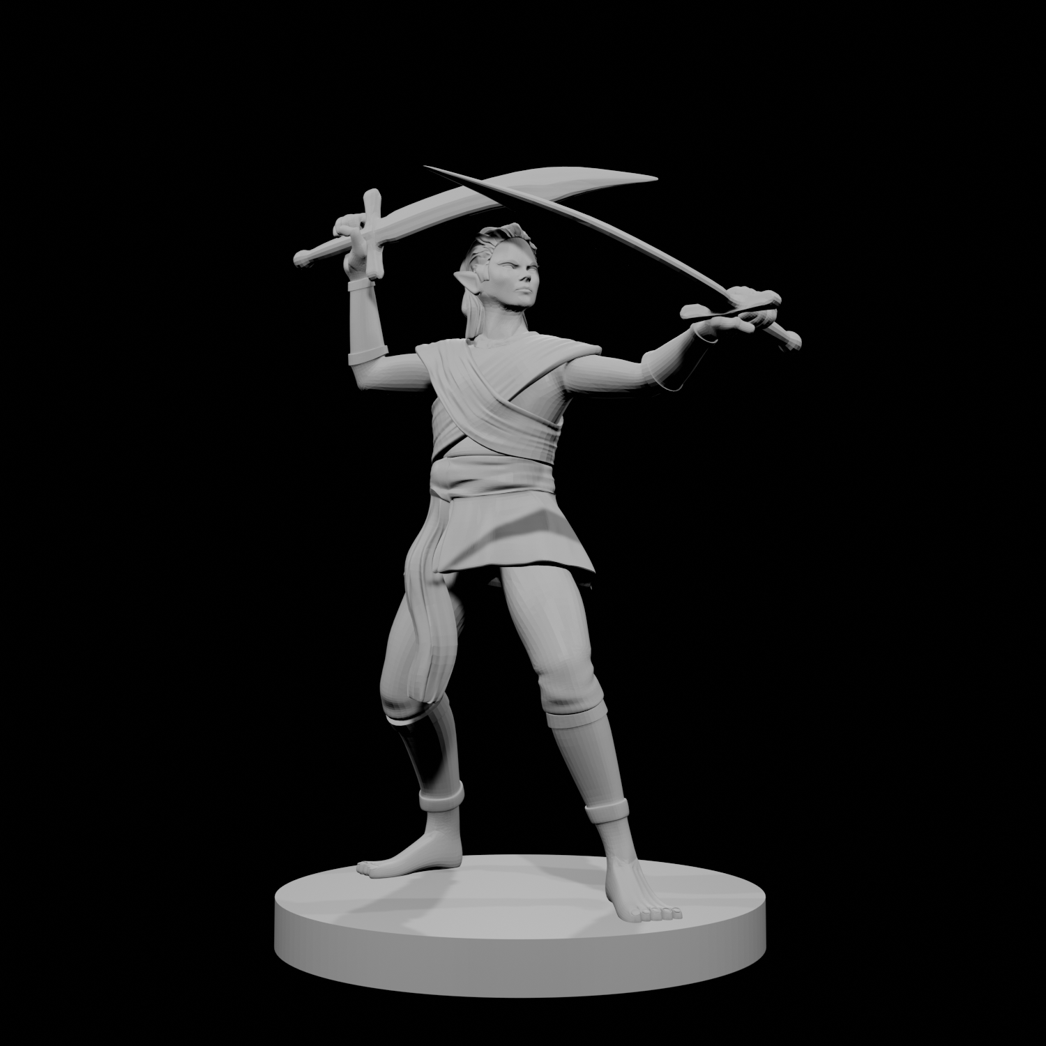 Female Elven Two Scimitar Jungle Fighter