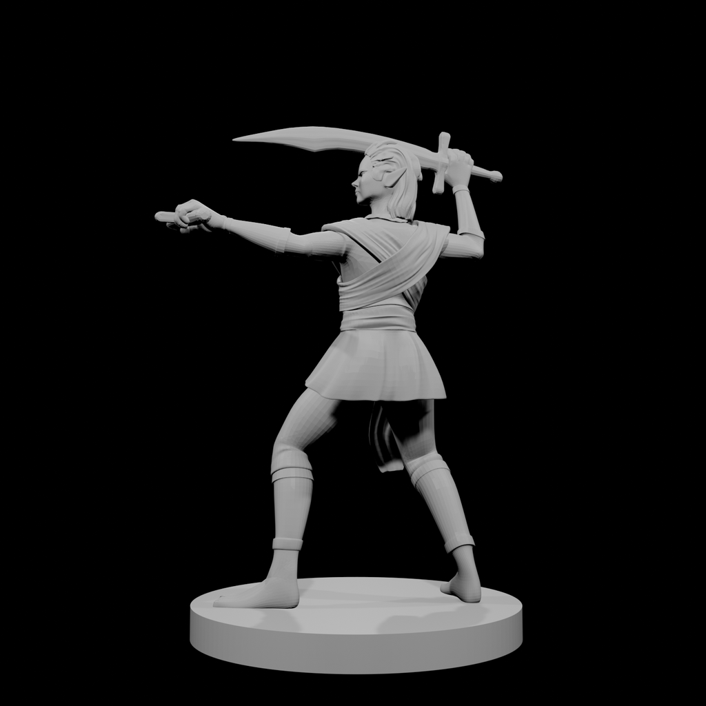 Female Elven Two Scimitar Jungle Fighter