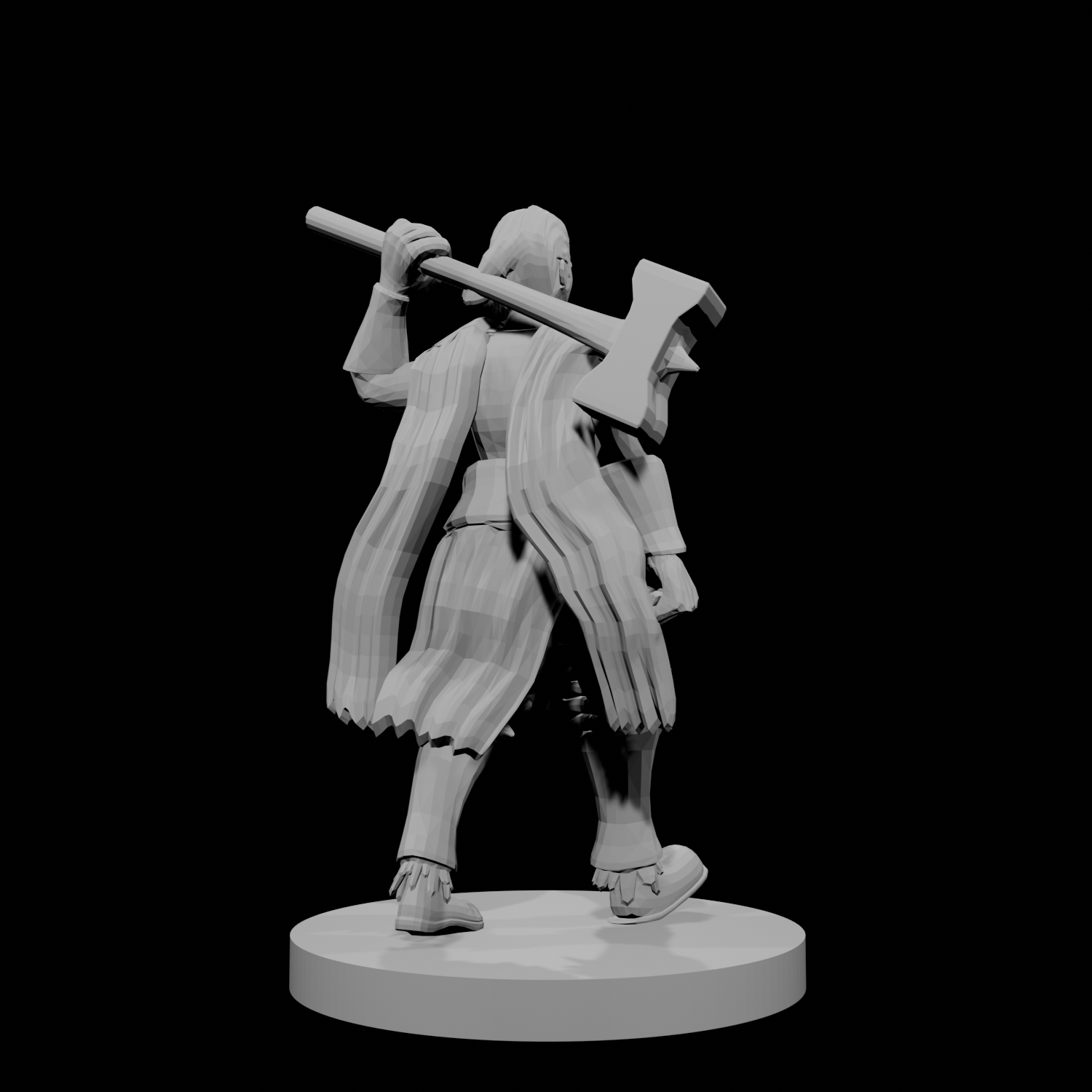 Female Human Barbarian with Hammer