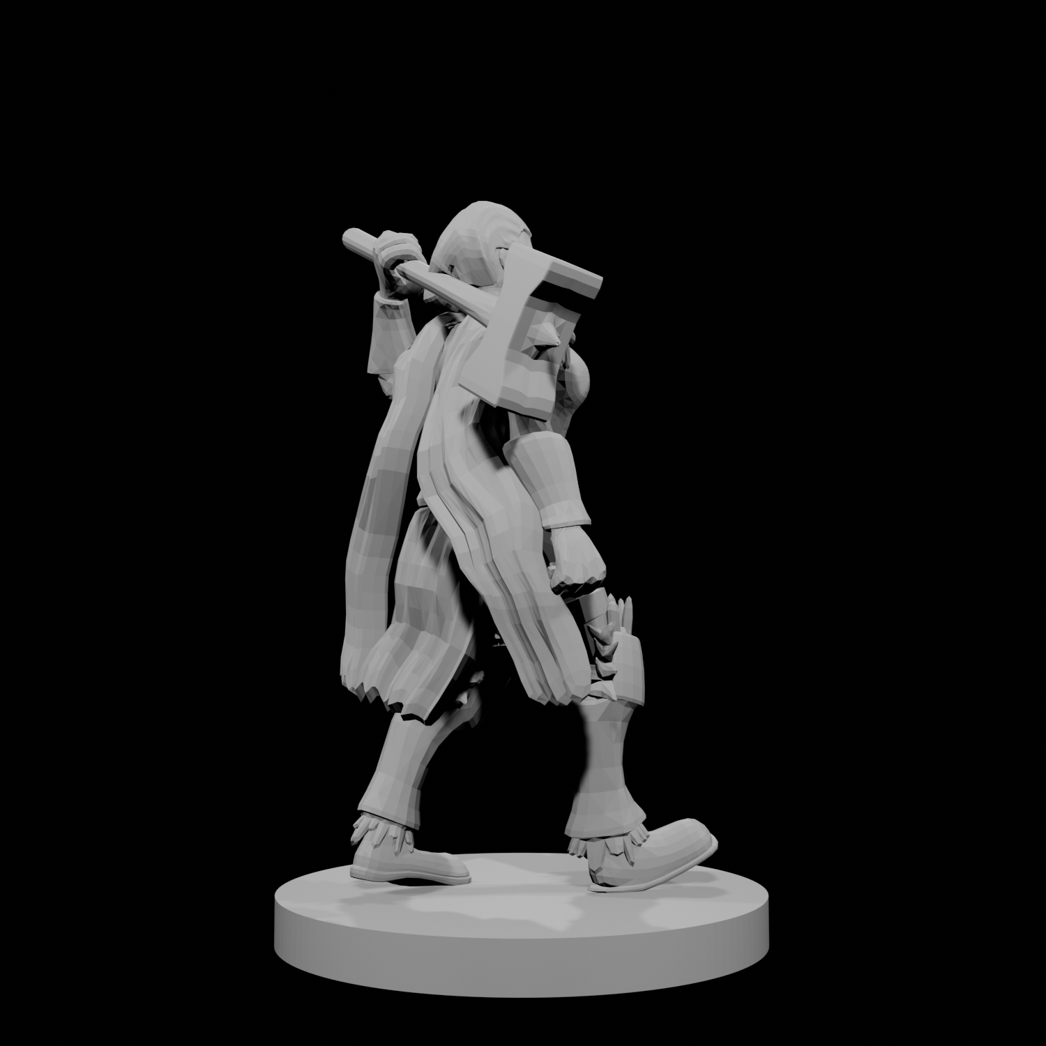 Female Human Barbarian with Hammer