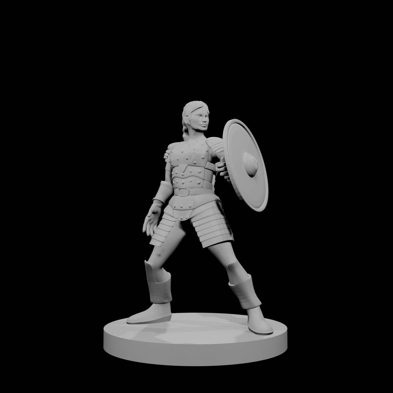 Female Human Cleric Shield