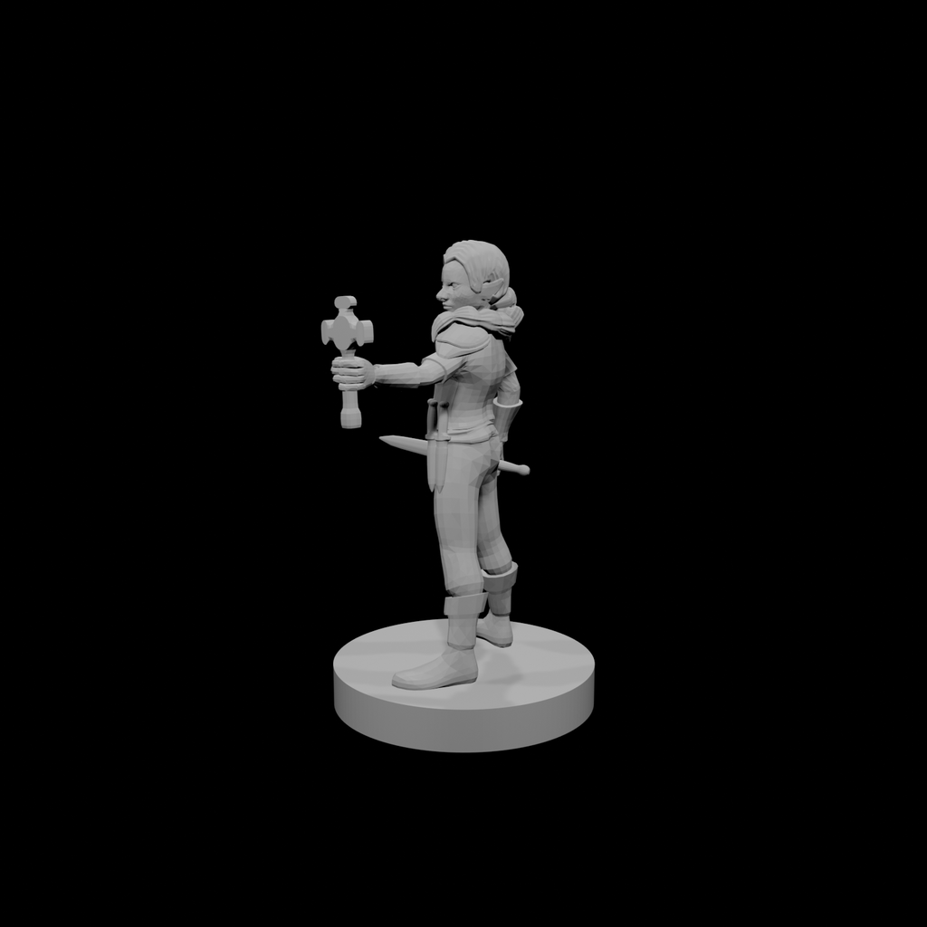 Gnome Female Cleric with Holy Symbol