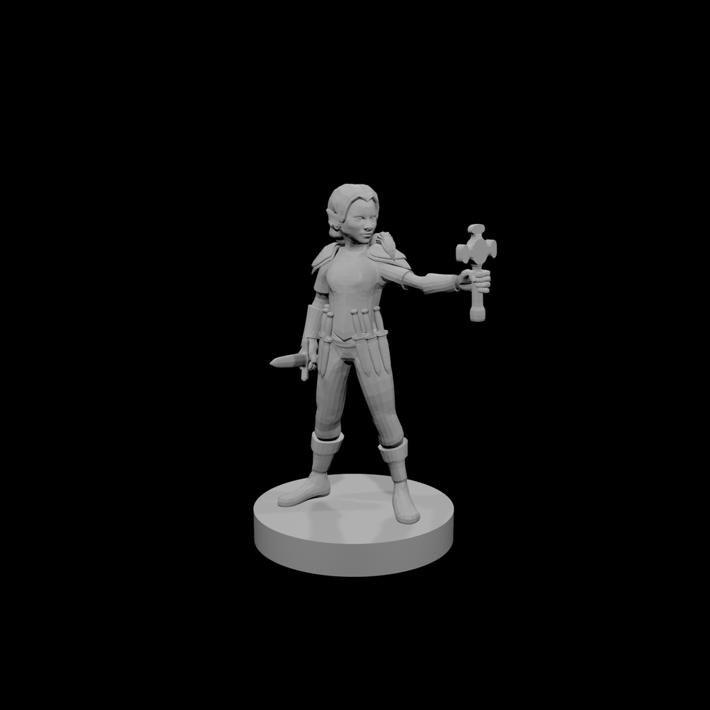 Gnome Female Cleric with Holy Symbol