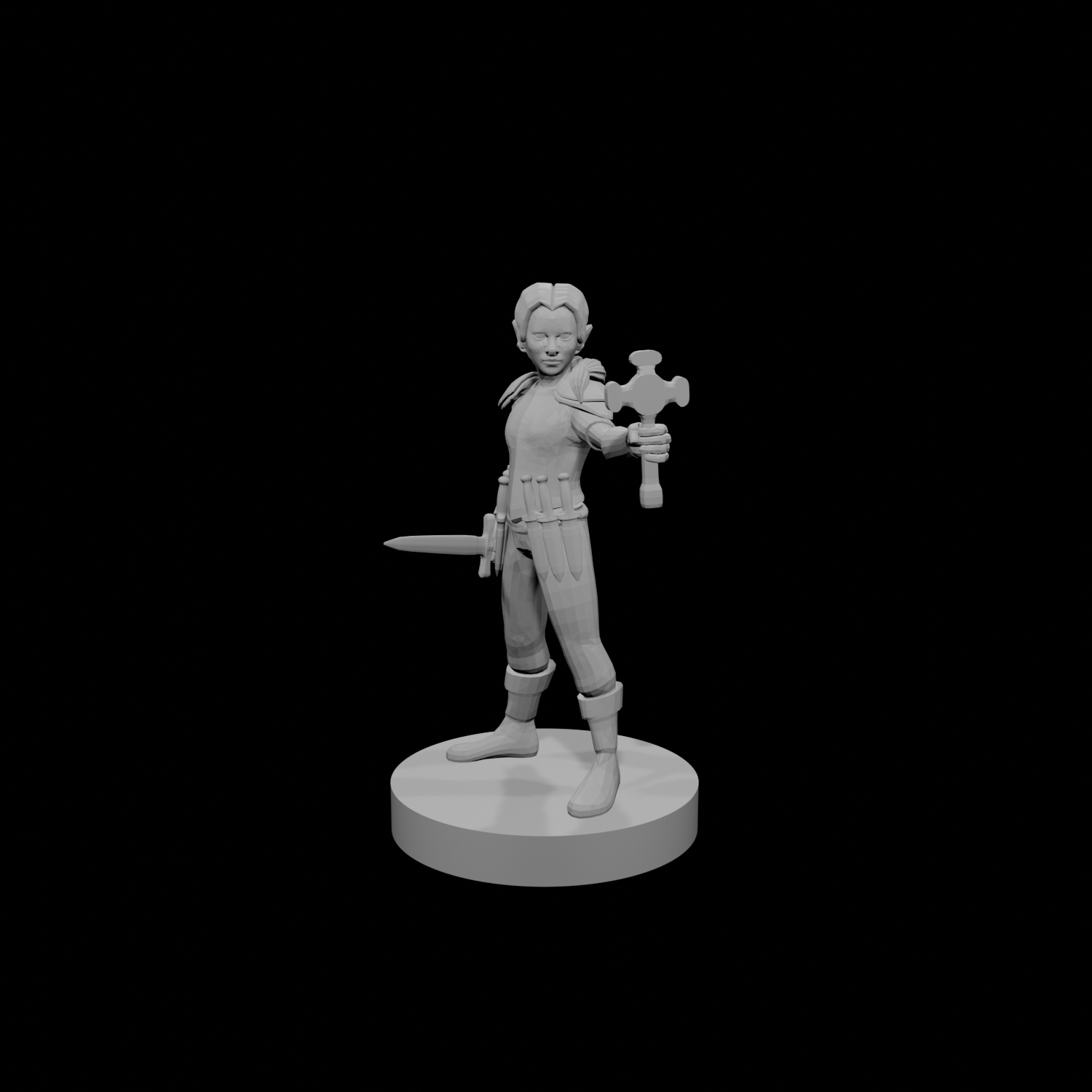 Gnome Female Cleric with Holy Symbol