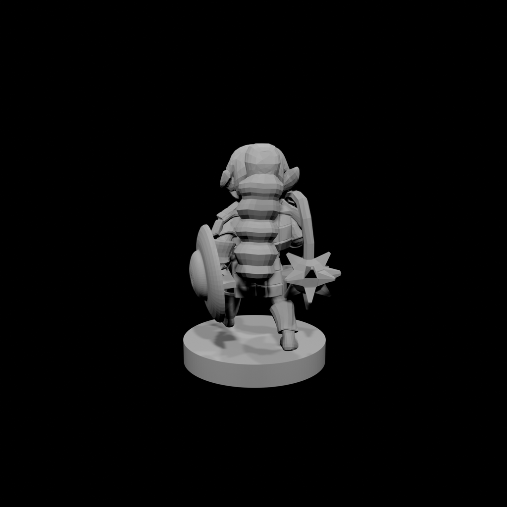 Gnome Female Paladin with Flail