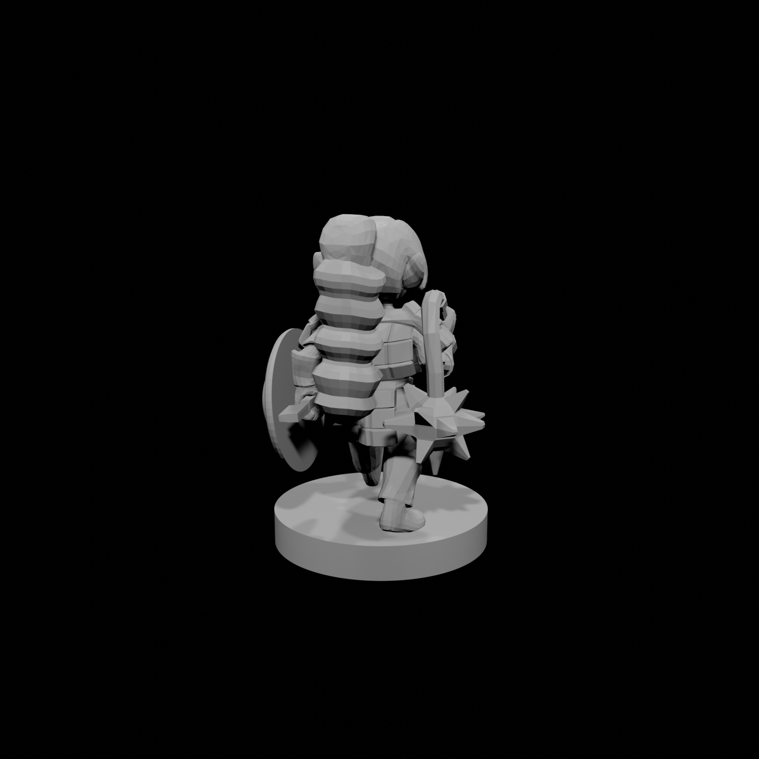 Gnome Female Paladin with Flail