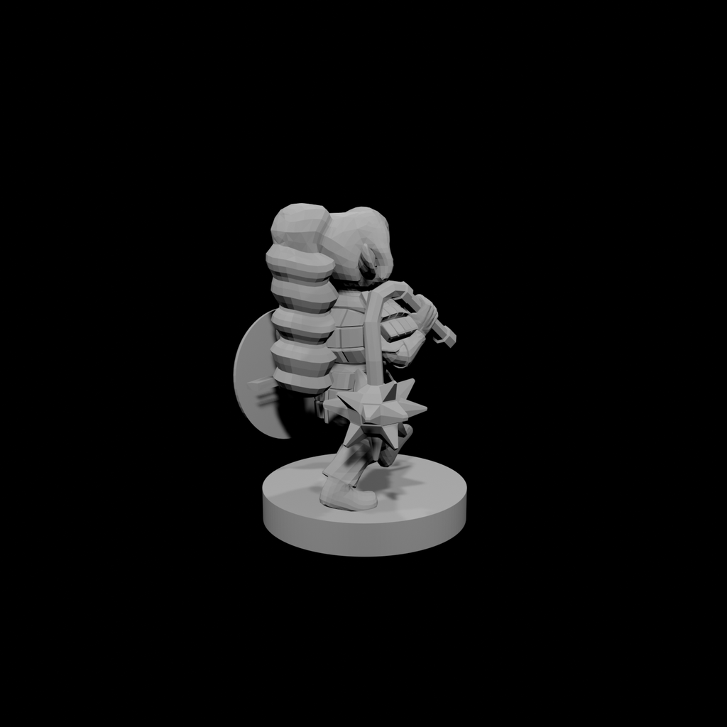 Gnome Female Paladin with Flail
