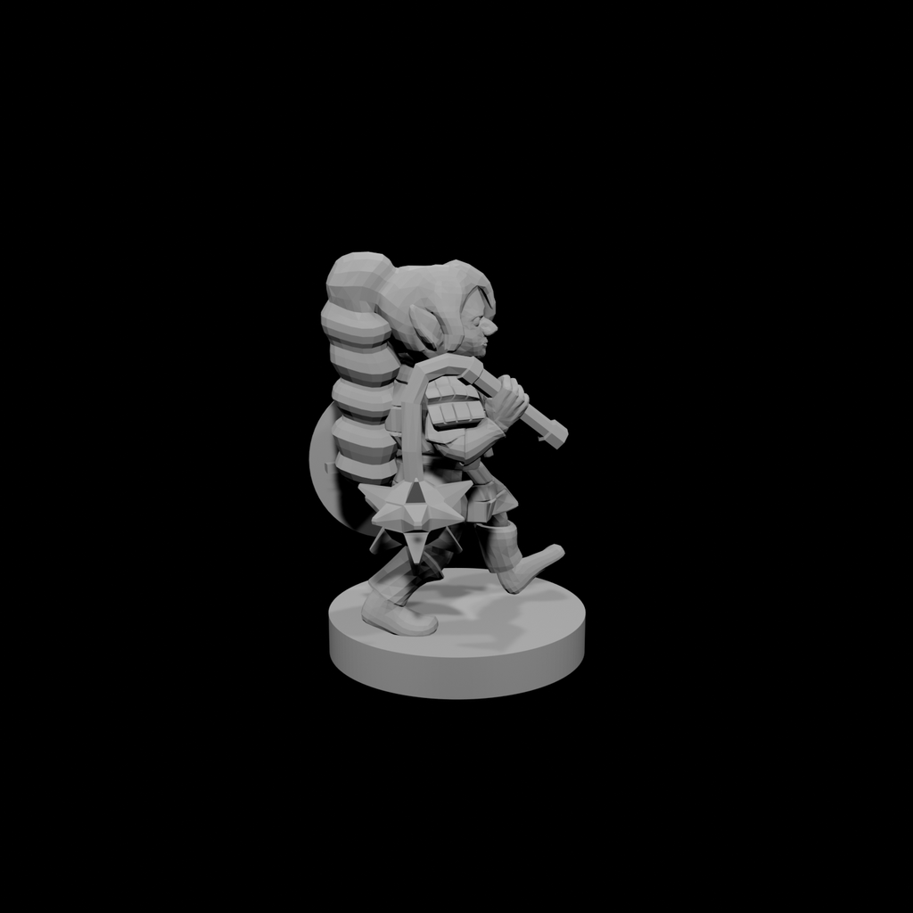 Gnome Female Paladin with Flail