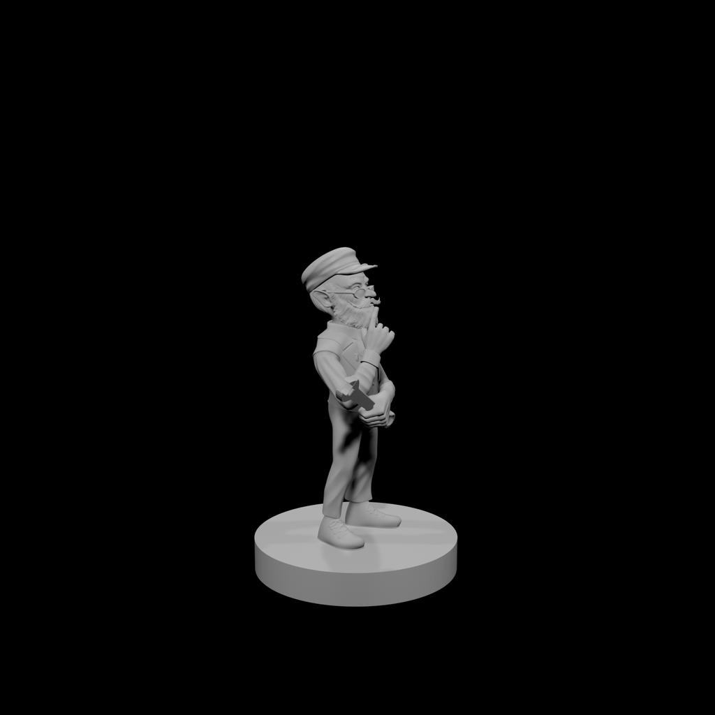 Gnome Male Artificer Old and Pondering