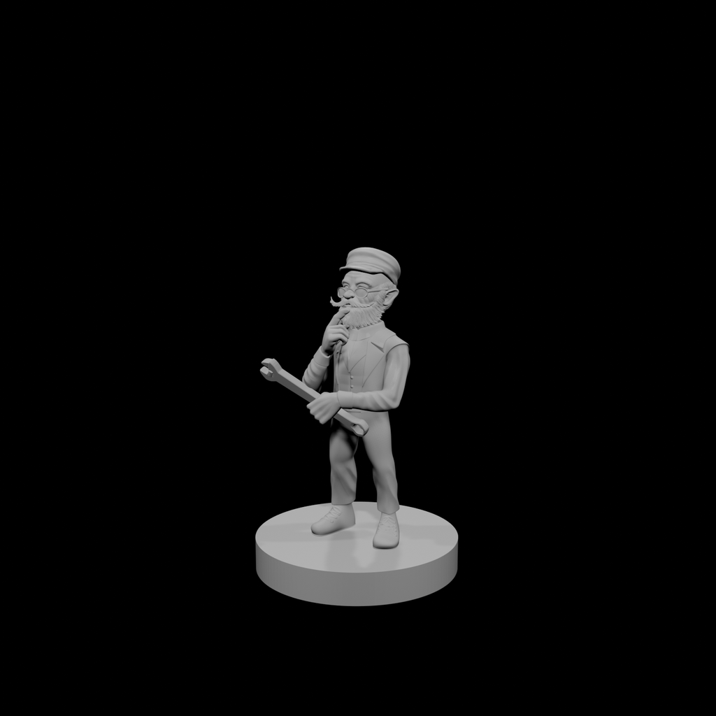 Gnome Male Artificer Old and Pondering