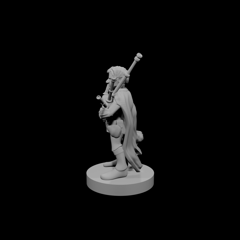 Gnome Male Bard with Bagpipes