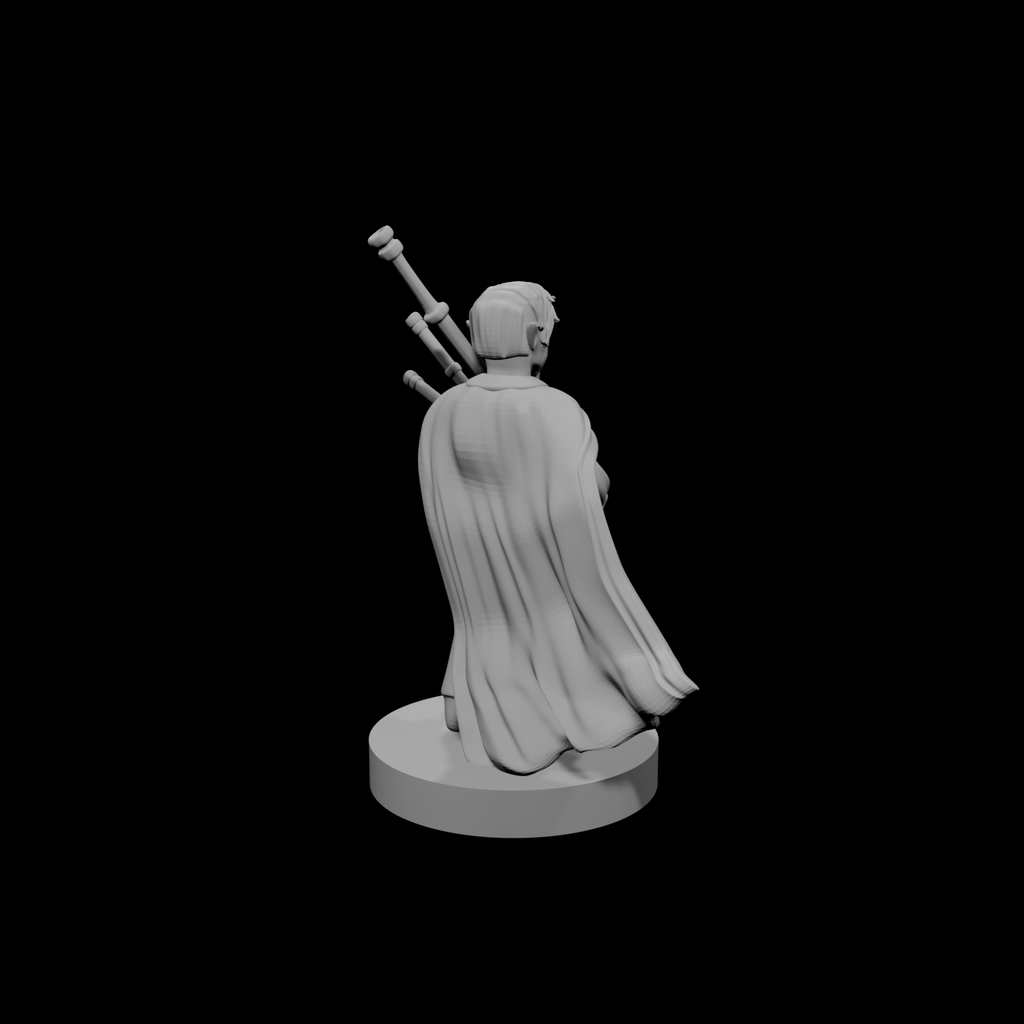 Gnome Male Bard with Bagpipes