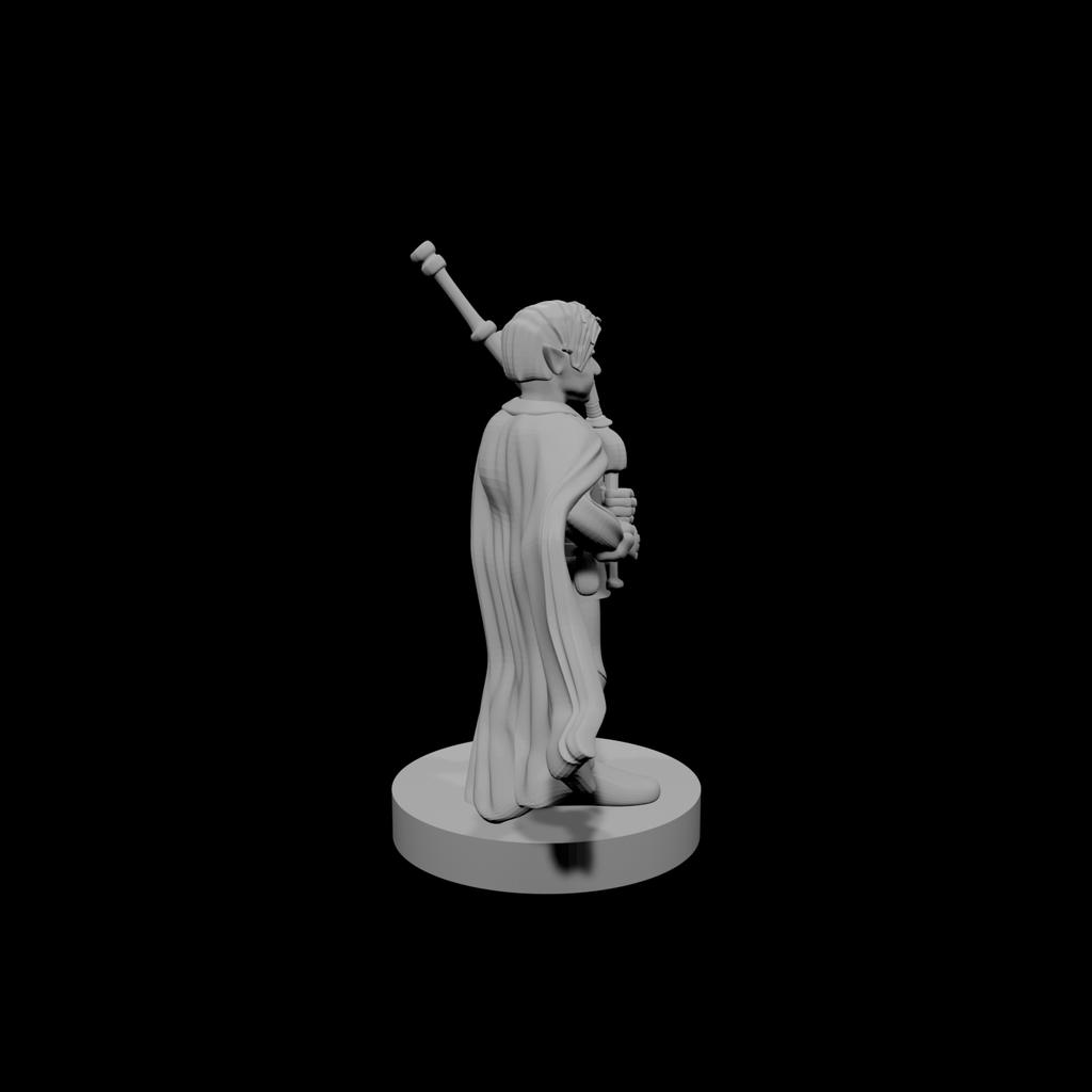 Gnome Male Bard with Bagpipes