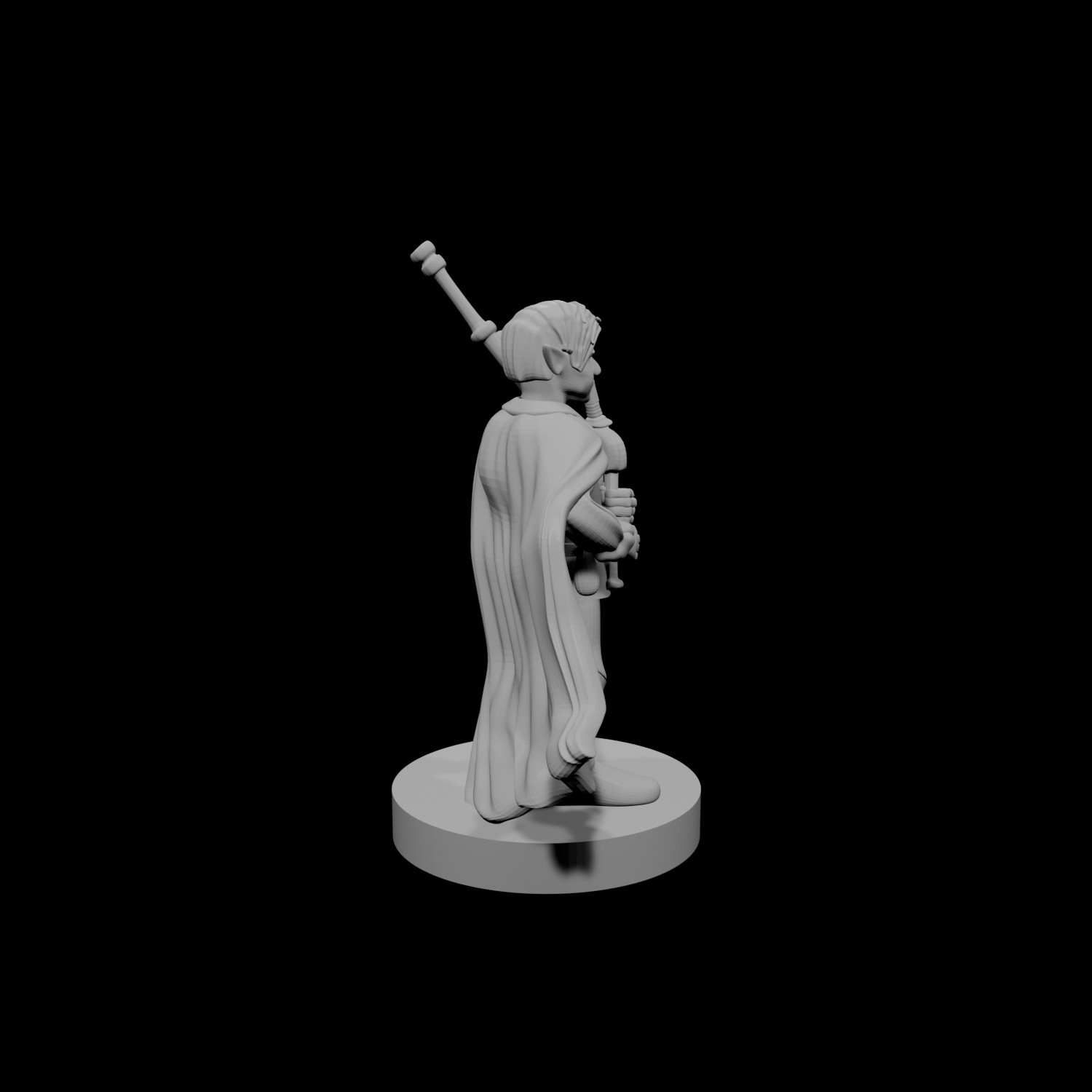 Gnome Male Bard with Bagpipes
