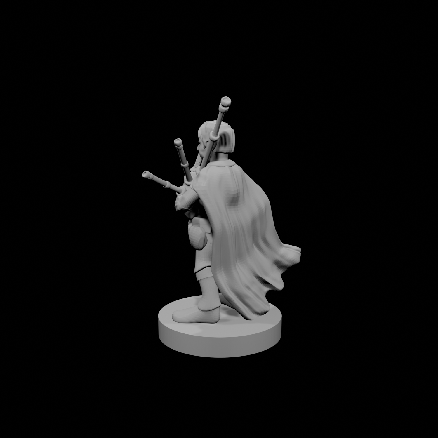 Gnome Male Bard with Bagpipes