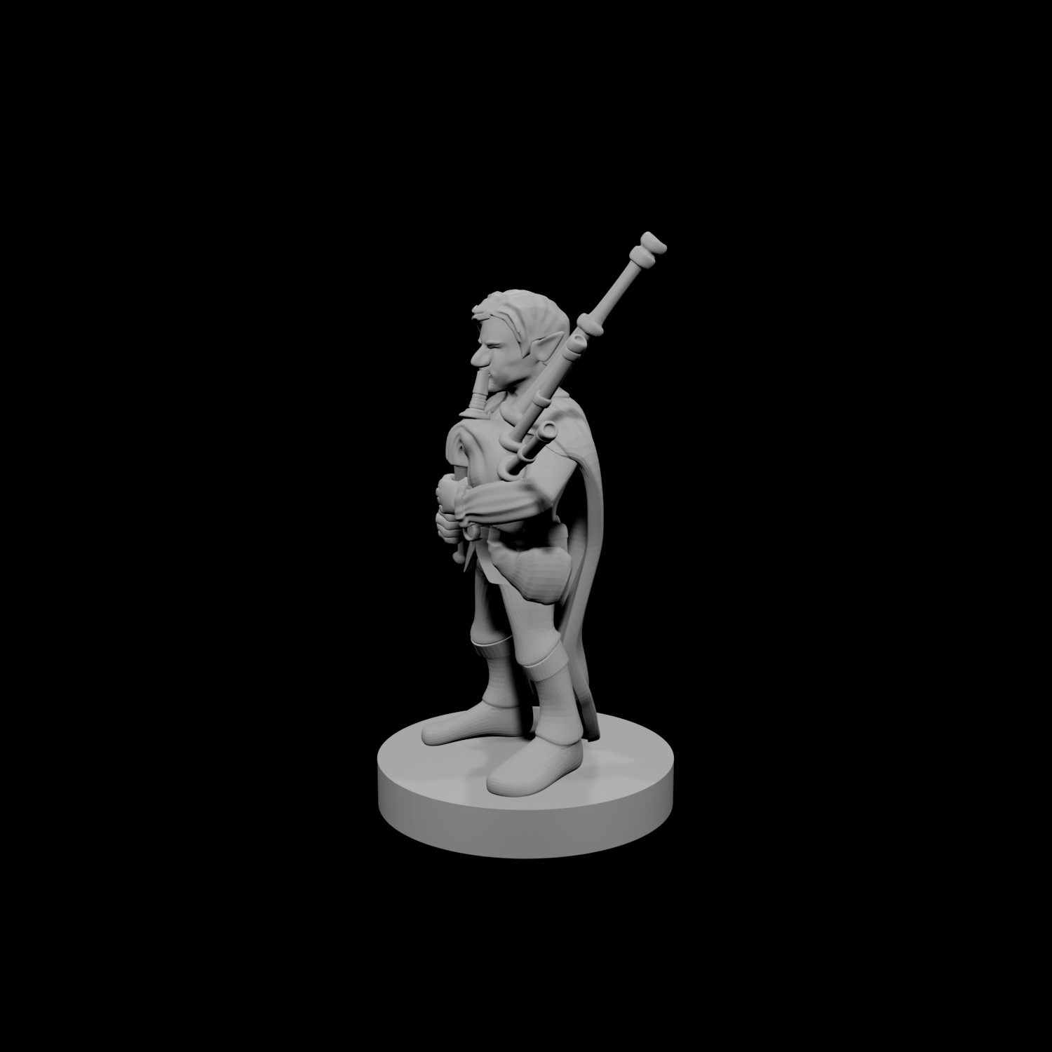 Gnome Male Bard with Bagpipes