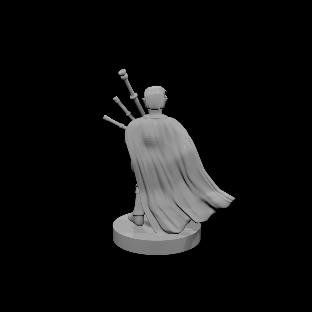 Gnome Male Bard with Bagpipes
