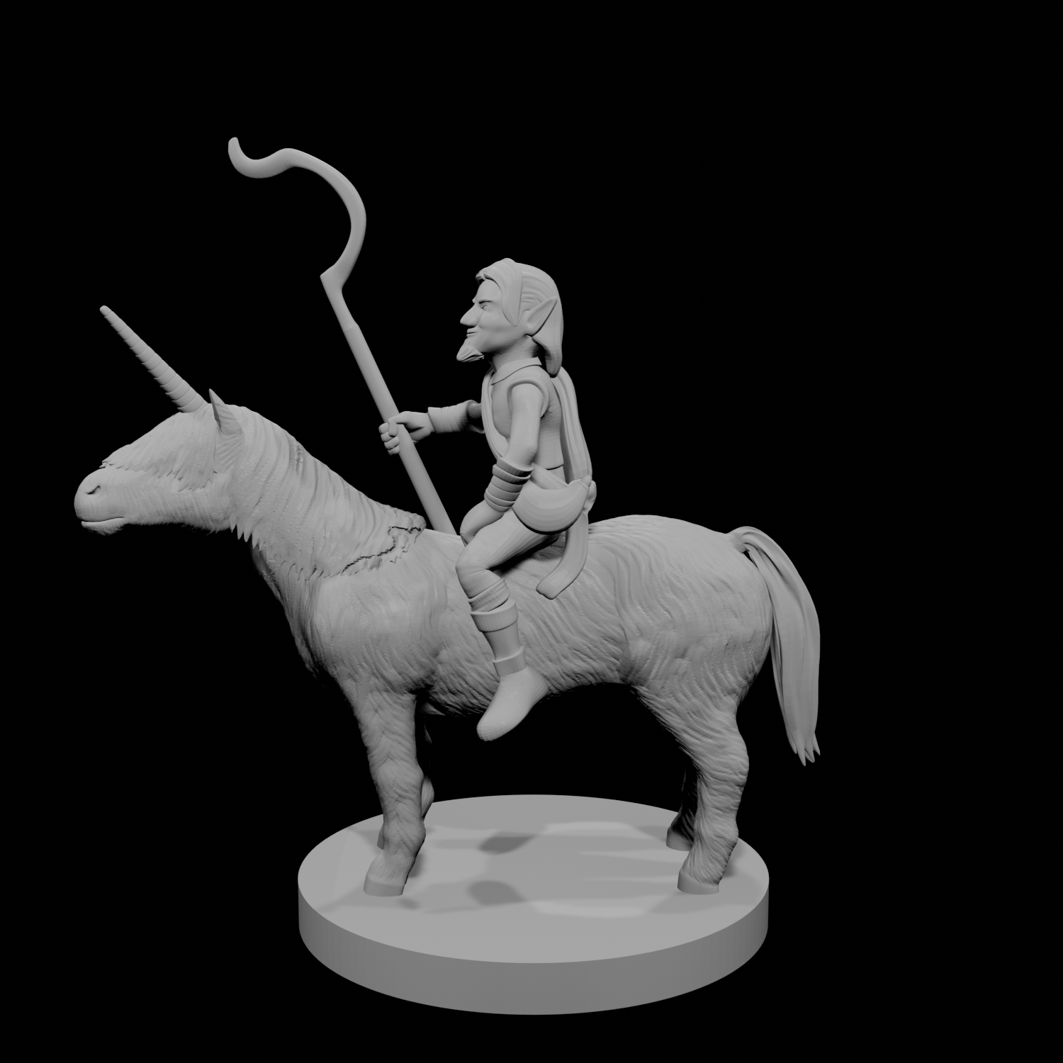 Gnome Male Druid on Pocket Unicorn