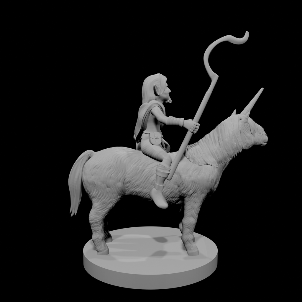 Gnome Male Druid on Pocket Unicorn