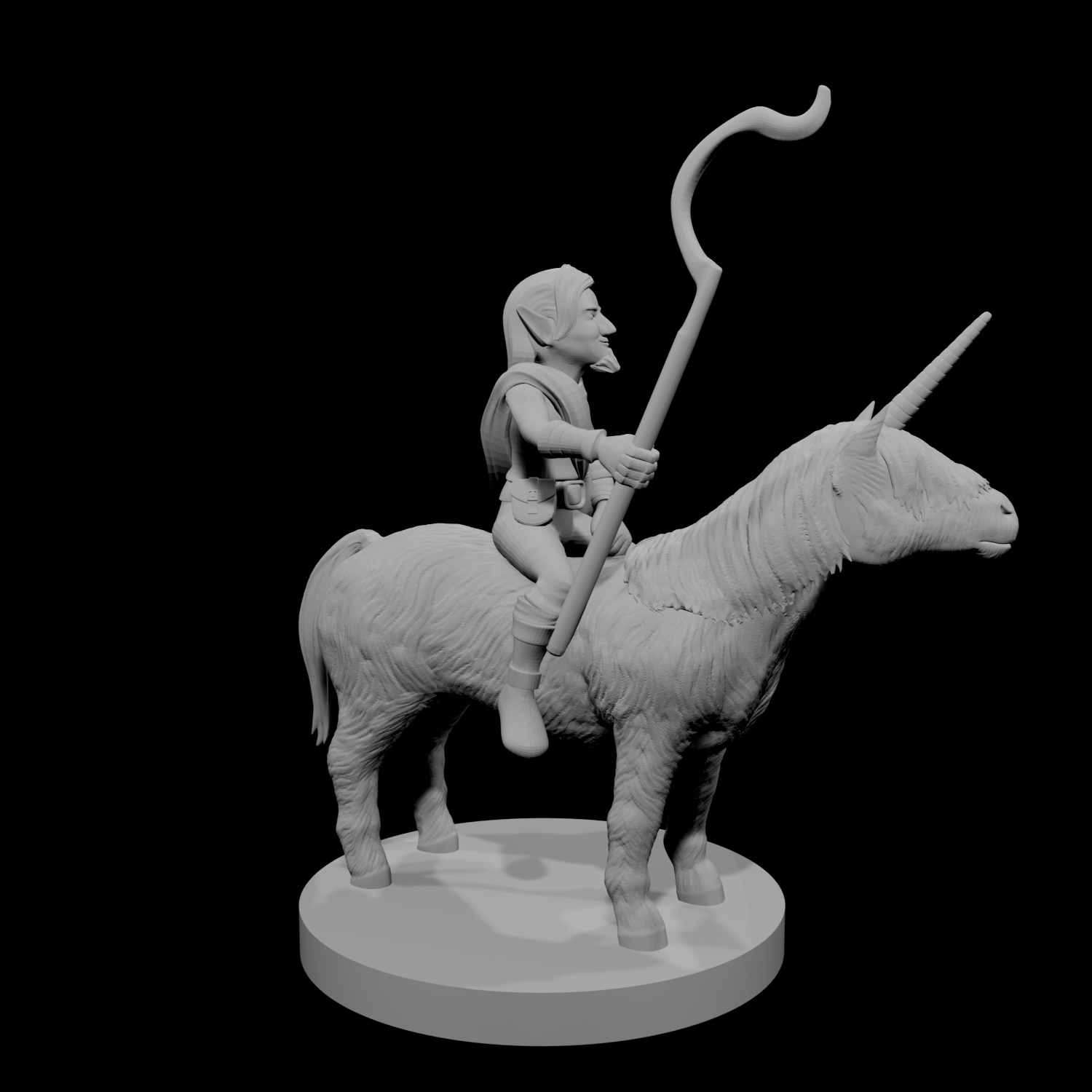Gnome Male Druid on Pocket Unicorn