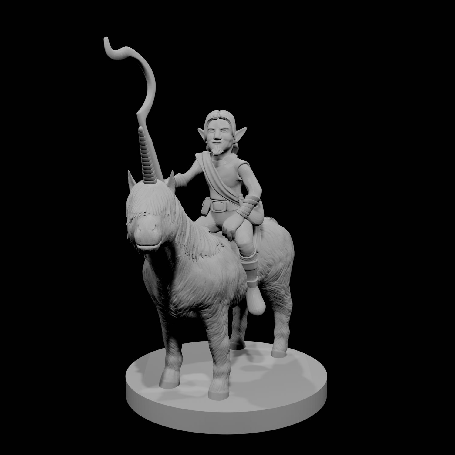 Gnome Male Druid on Pocket Unicorn