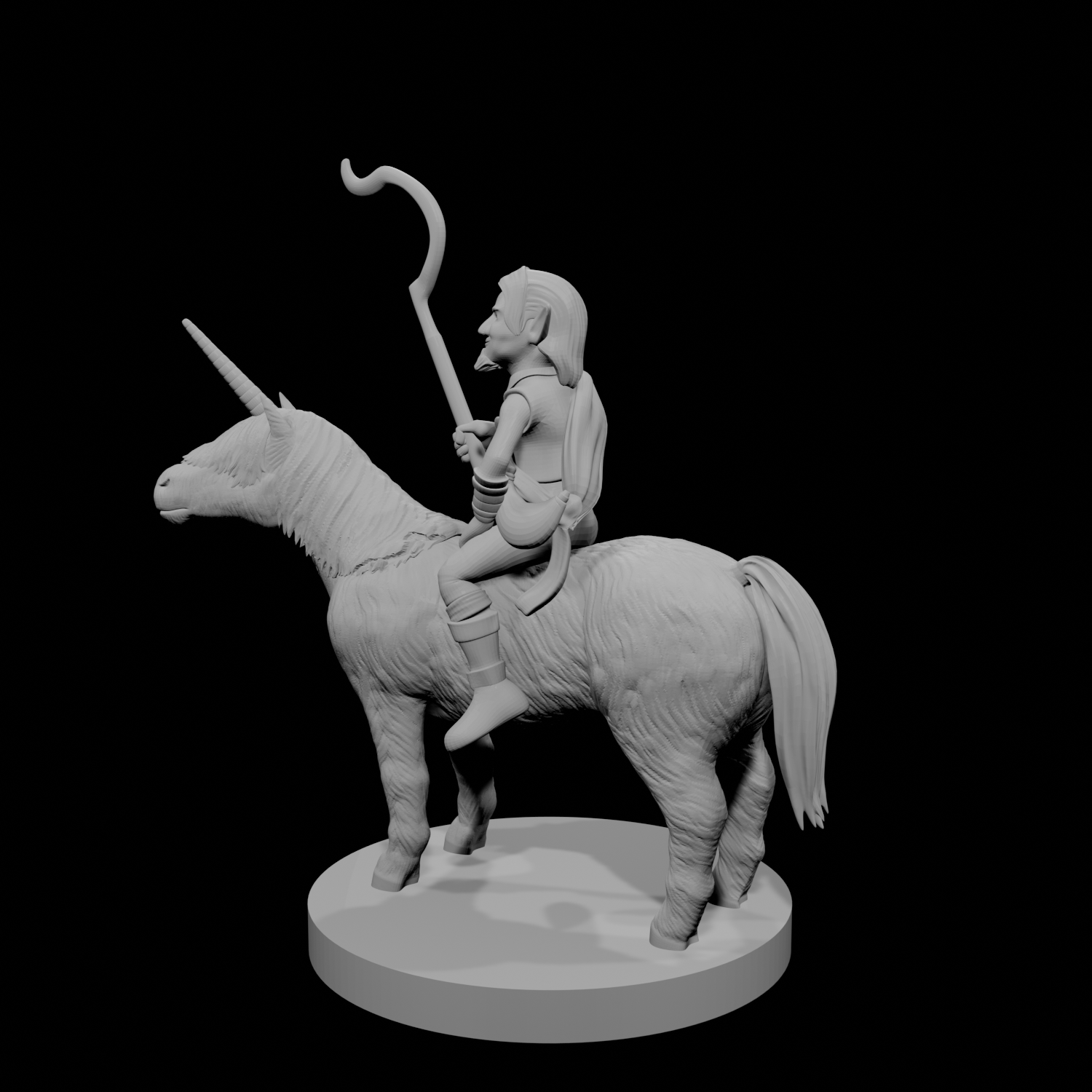 Gnome Male Druid on Pocket Unicorn