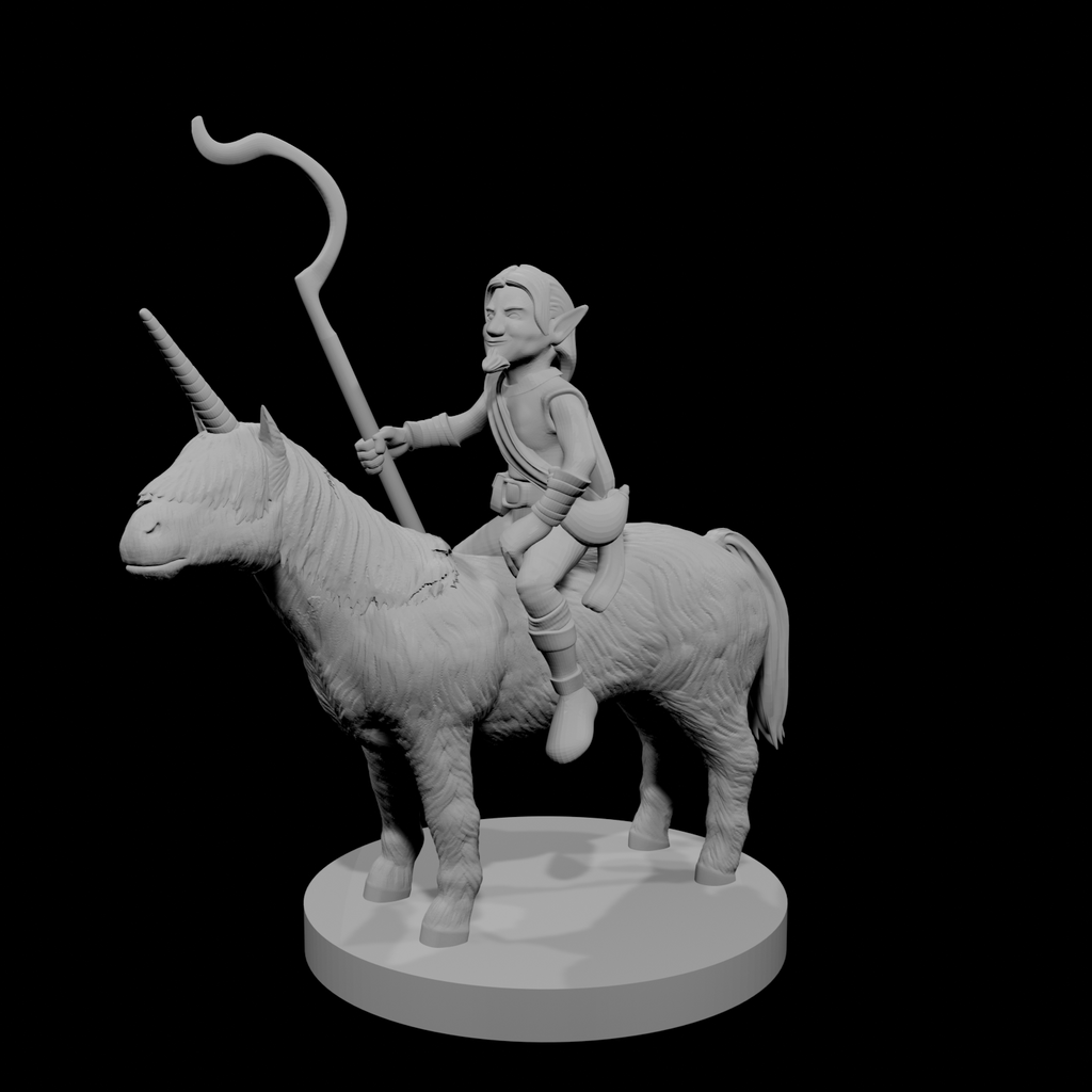 Gnome Male Druid on Pocket Unicorn