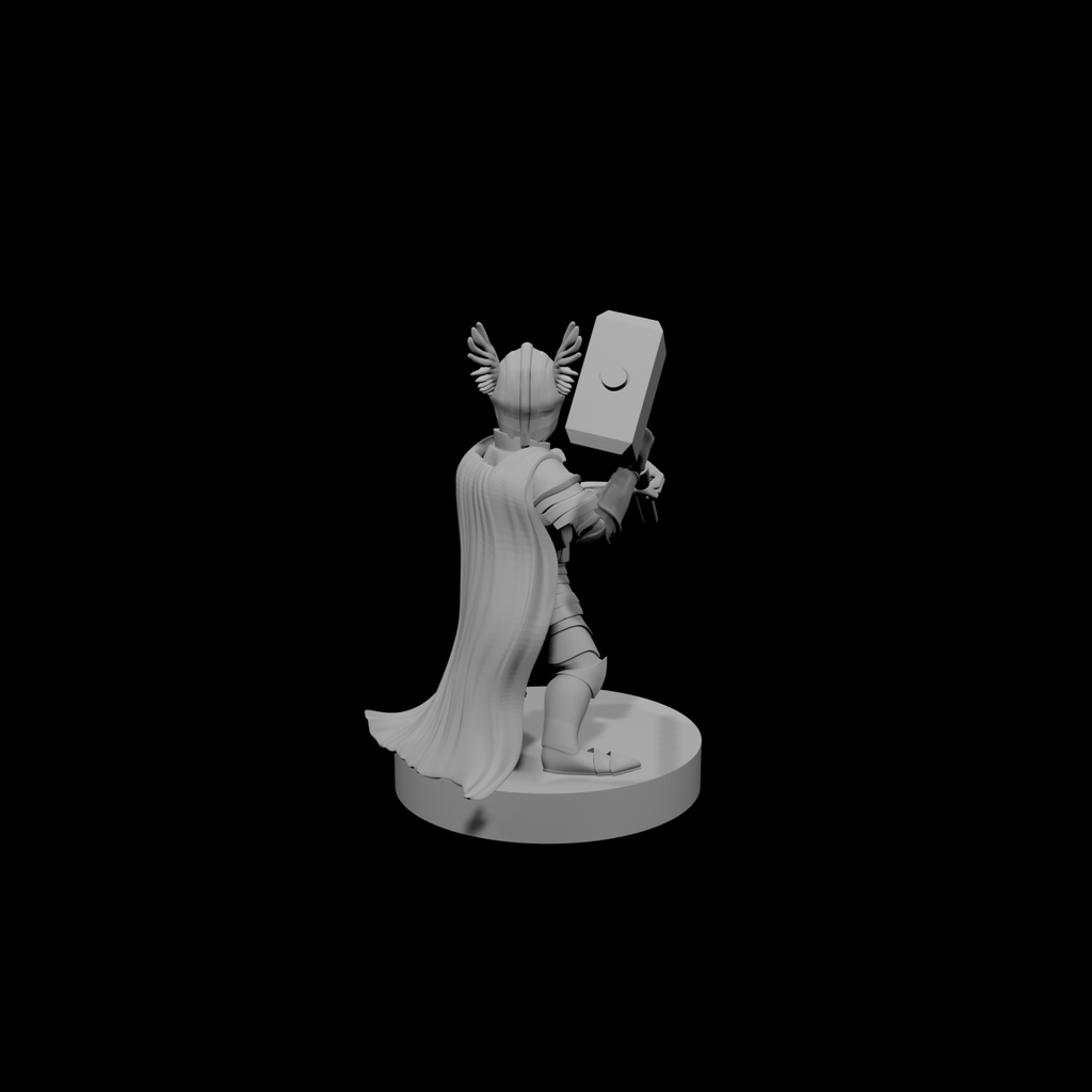 Gnome Male  Paladin with Maul
