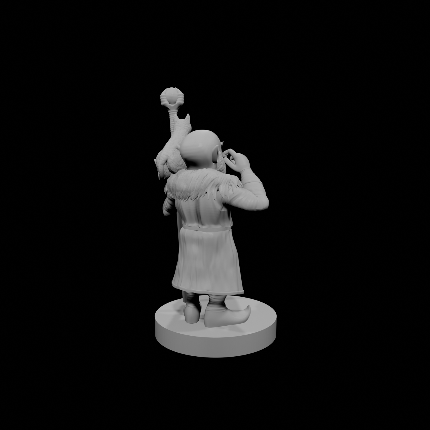 Gnome Male Warlock of the Fiend