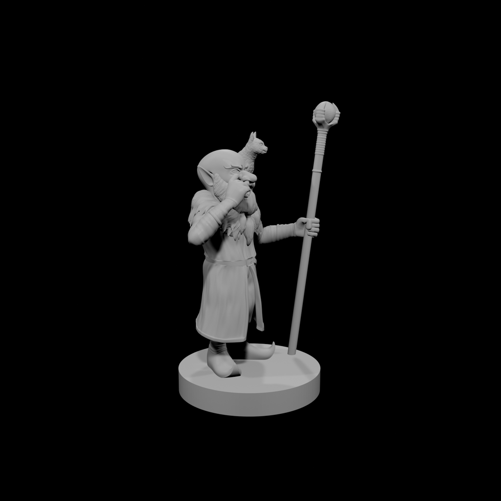 Gnome Male Warlock of the Fiend