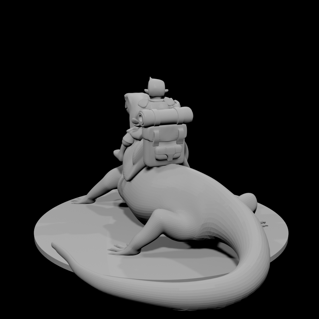 Gnome Warlock on Lizard Mount