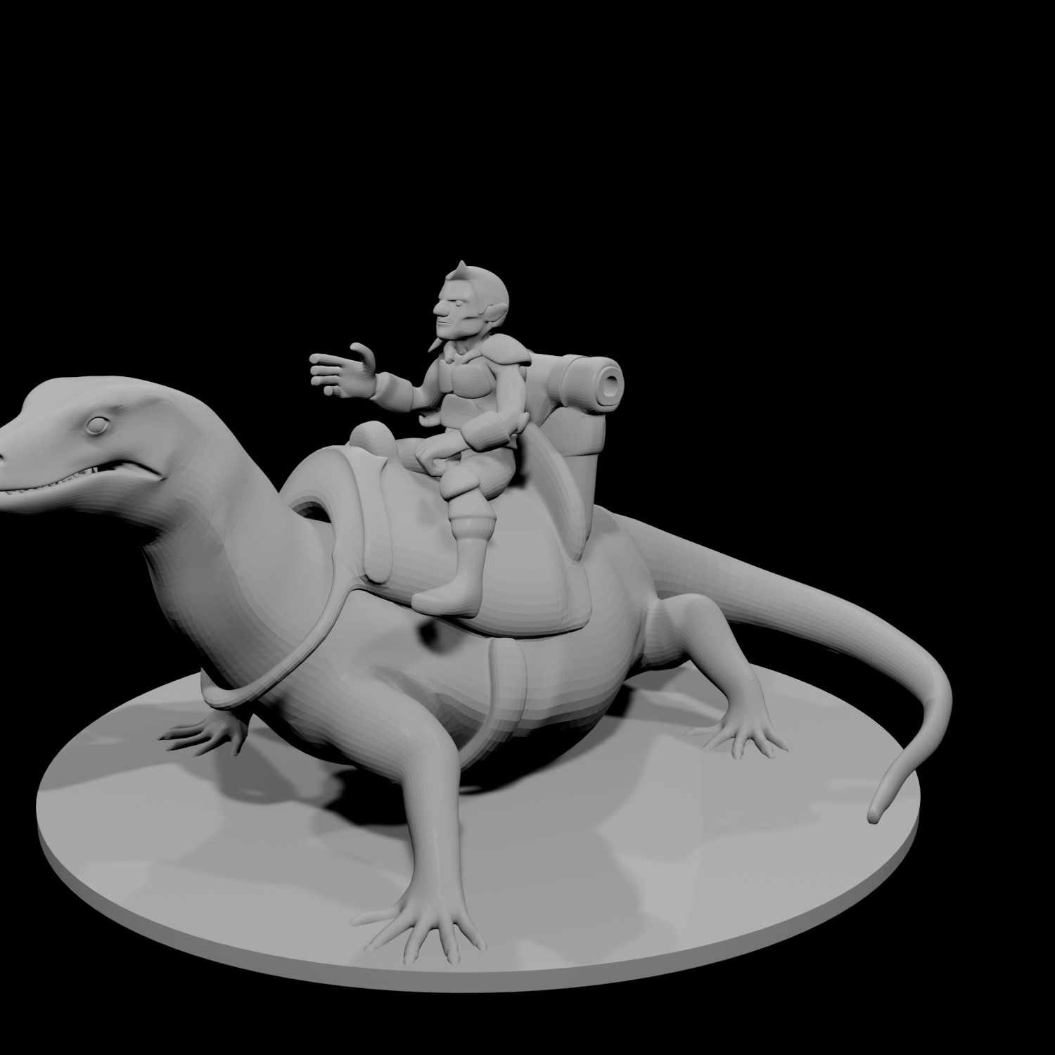 Gnome Warlock on Lizard Mount