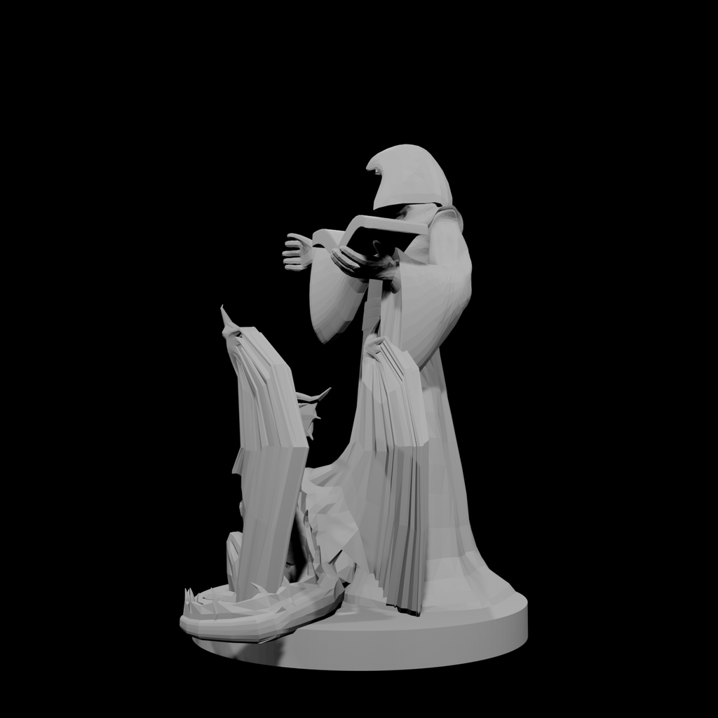 Half Elf Warlock and Dragon