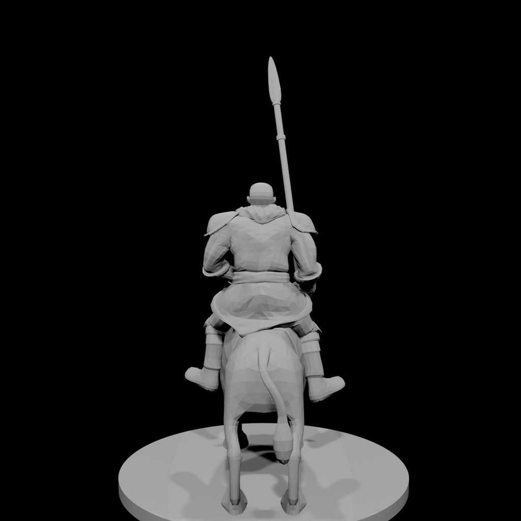 Half Orc Barbarian riding Boar