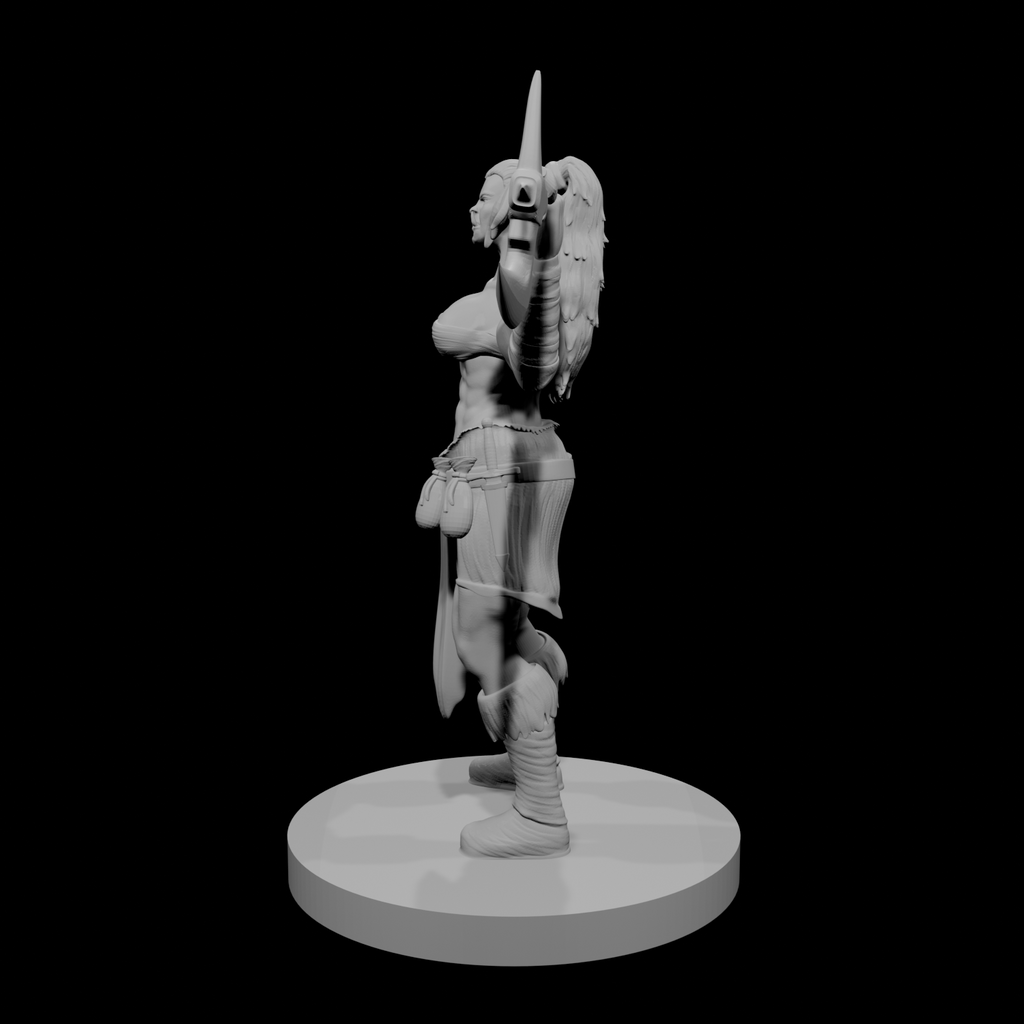 Half Orc Female Barbarian