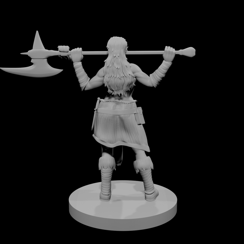 Half Orc Female Barbarian