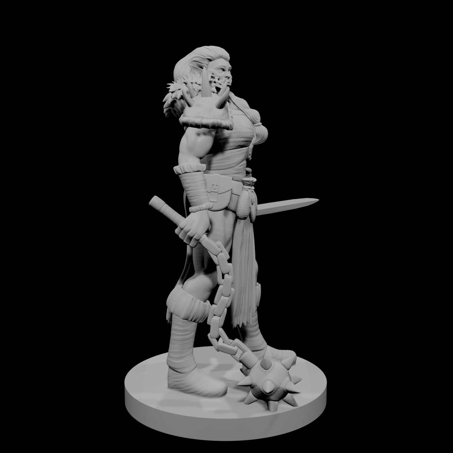 Half Orc Female Barbarian 3