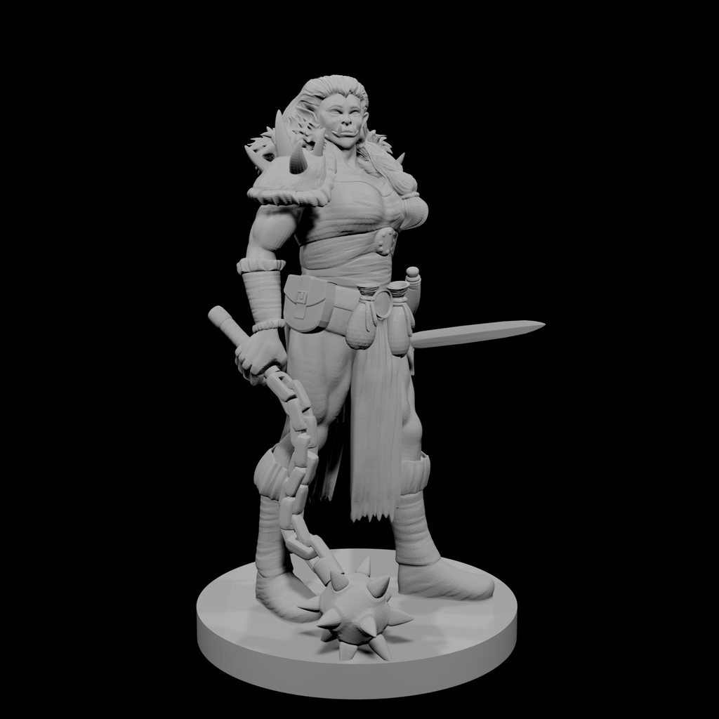 Half Orc Female Barbarian 3