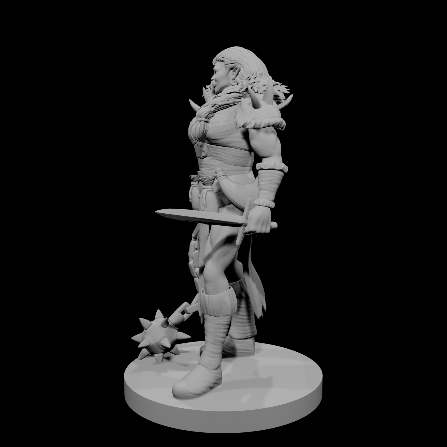 Half Orc Female Barbarian 3