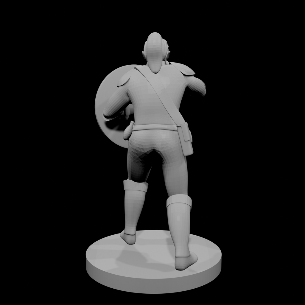 Half Orc Female with Gong and Blowgun