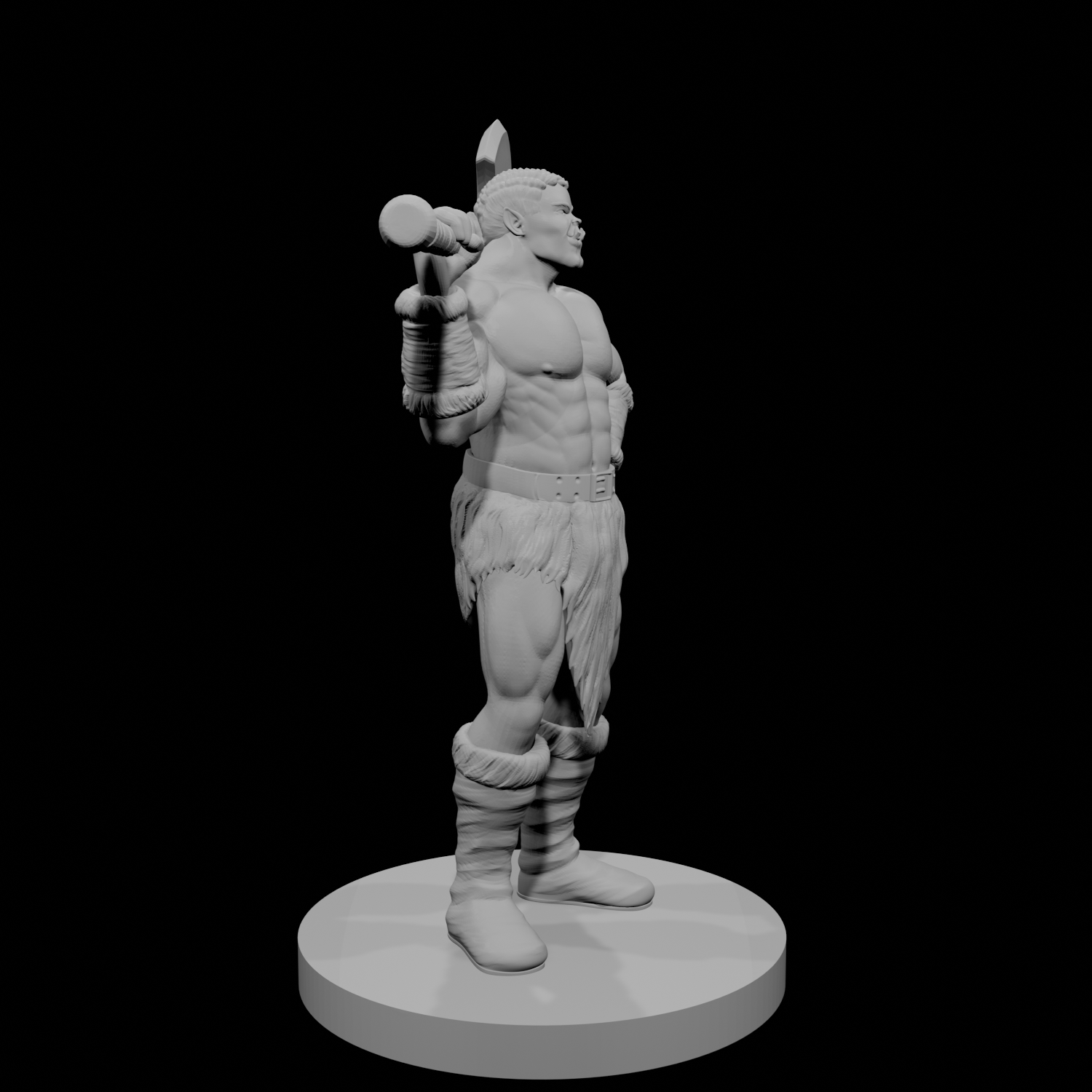 Half Orc Male Barbarian 1