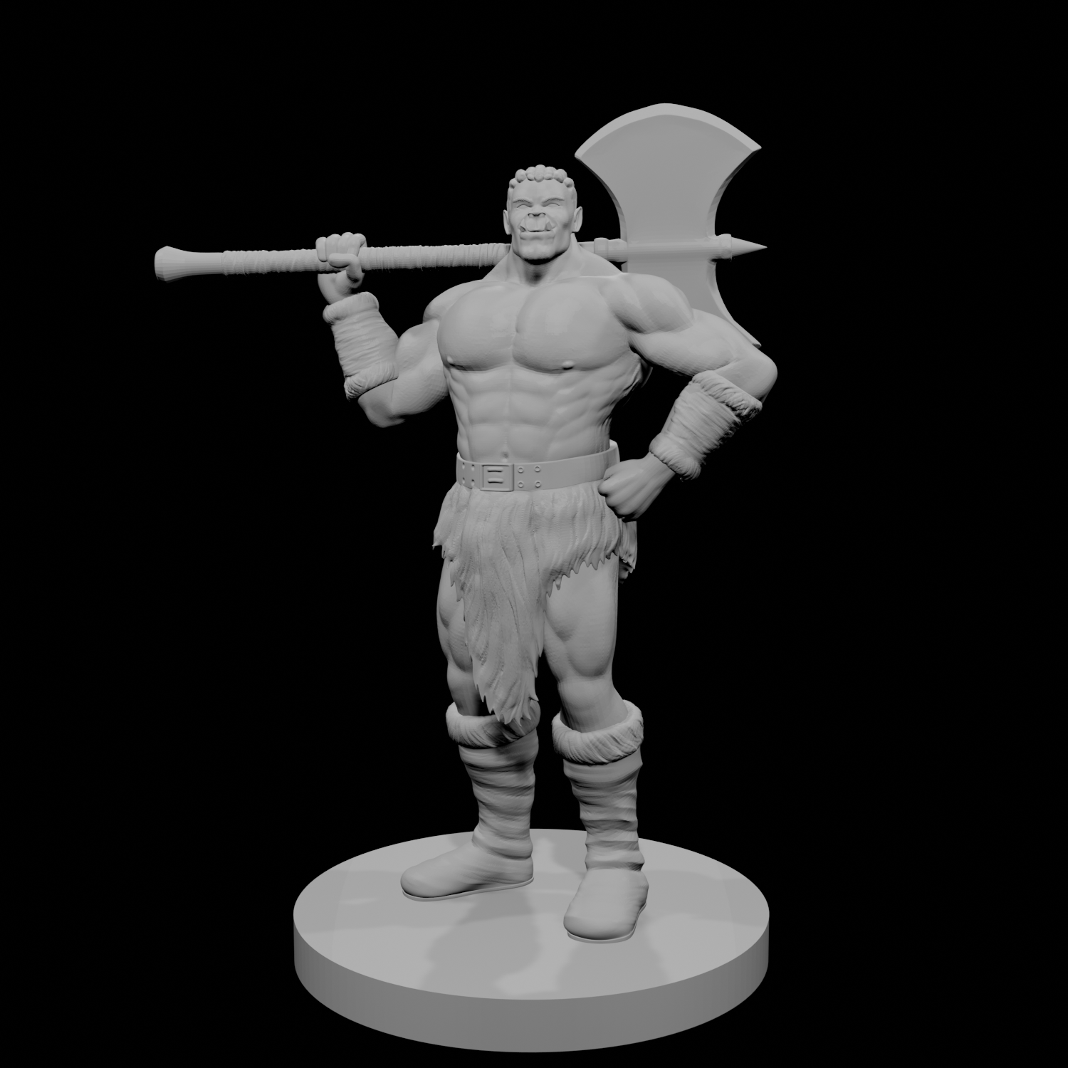 Half Orc Male Barbarian 1