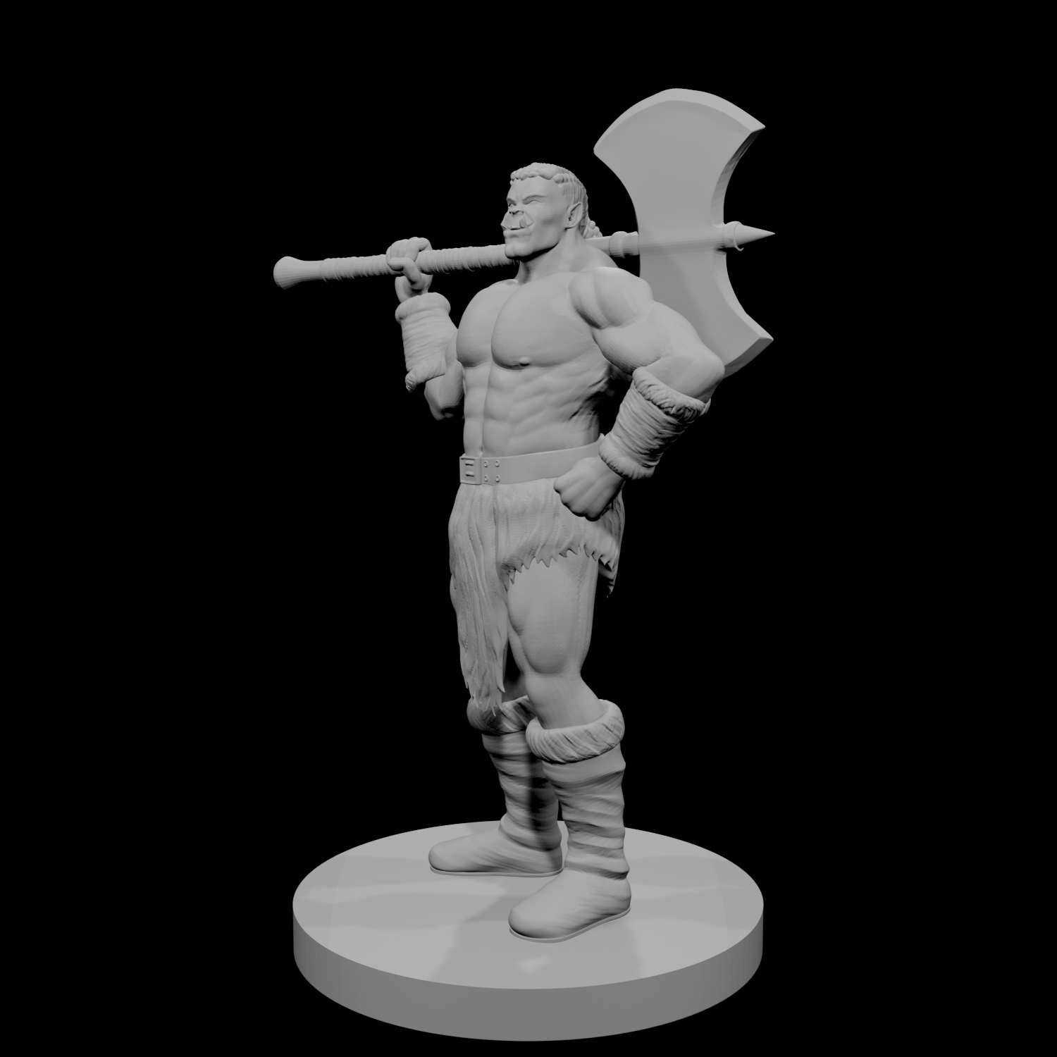 Half Orc Male Barbarian 1