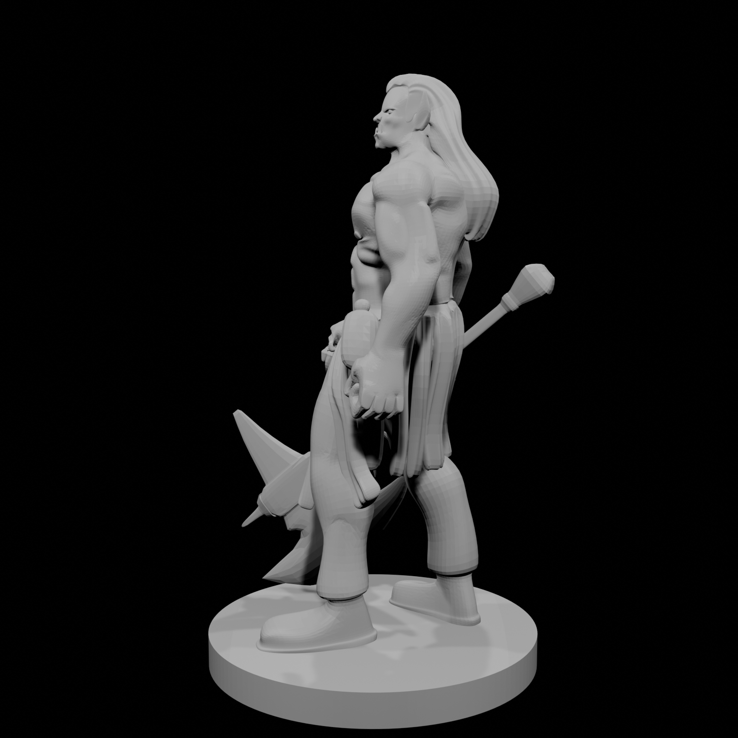Half Orc Male Barbarian