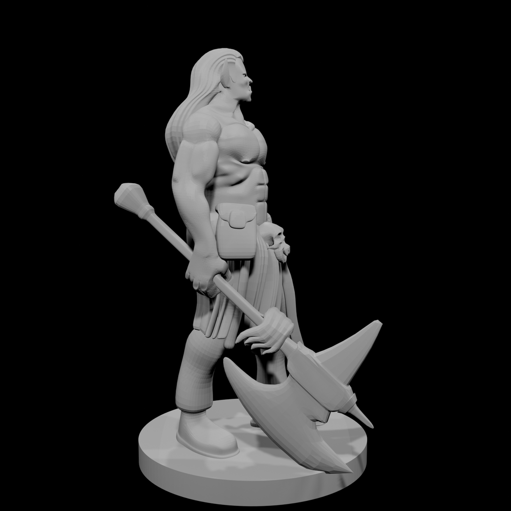 Half Orc Male Barbarian